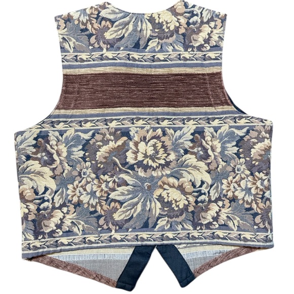 Vintage Willow Bend Tapestry Vest Women’s Large • Made in USA • 3 Button - Picture 5 of 6
